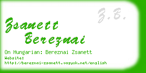 zsanett bereznai business card